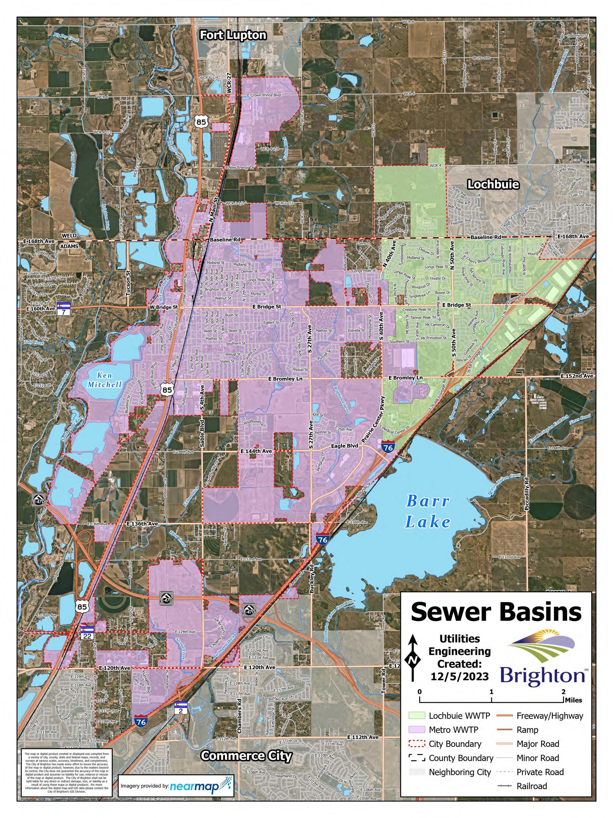 Wastewater Service Map